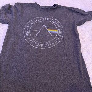 Charcoal Pink Floyd Kids Tee with Rainbow Accent